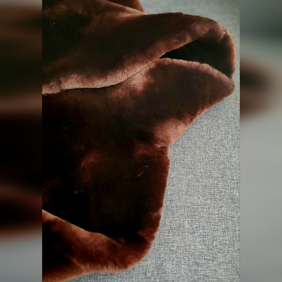 REAL FUR Shearling Lamb Mouton Coat M - Picture 4 of 15